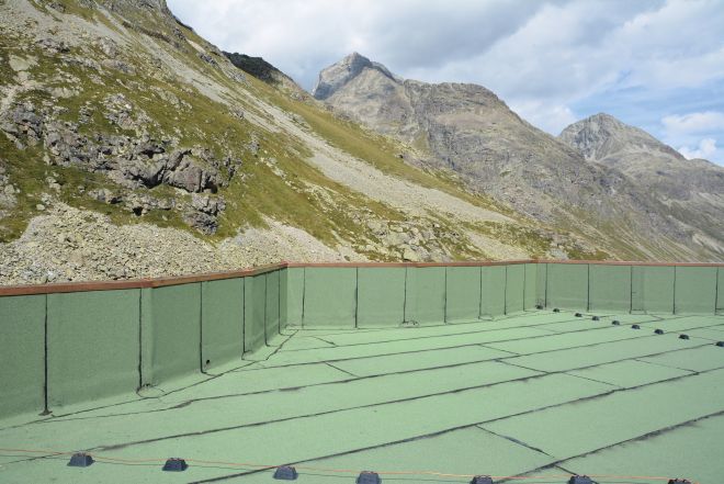 Fertig ausgeführte 1. Etappe Origen Theatergebäude «Julierturm»